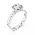2 CT Round Cathedral Solitaire Ring