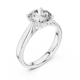 2 CT Round Cathedral Solitaire Ring