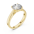 2 CT Round Cathedral Solitaire Ring