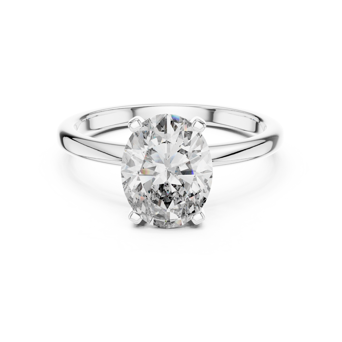 2 CT Oval Cut Solitaire Ring