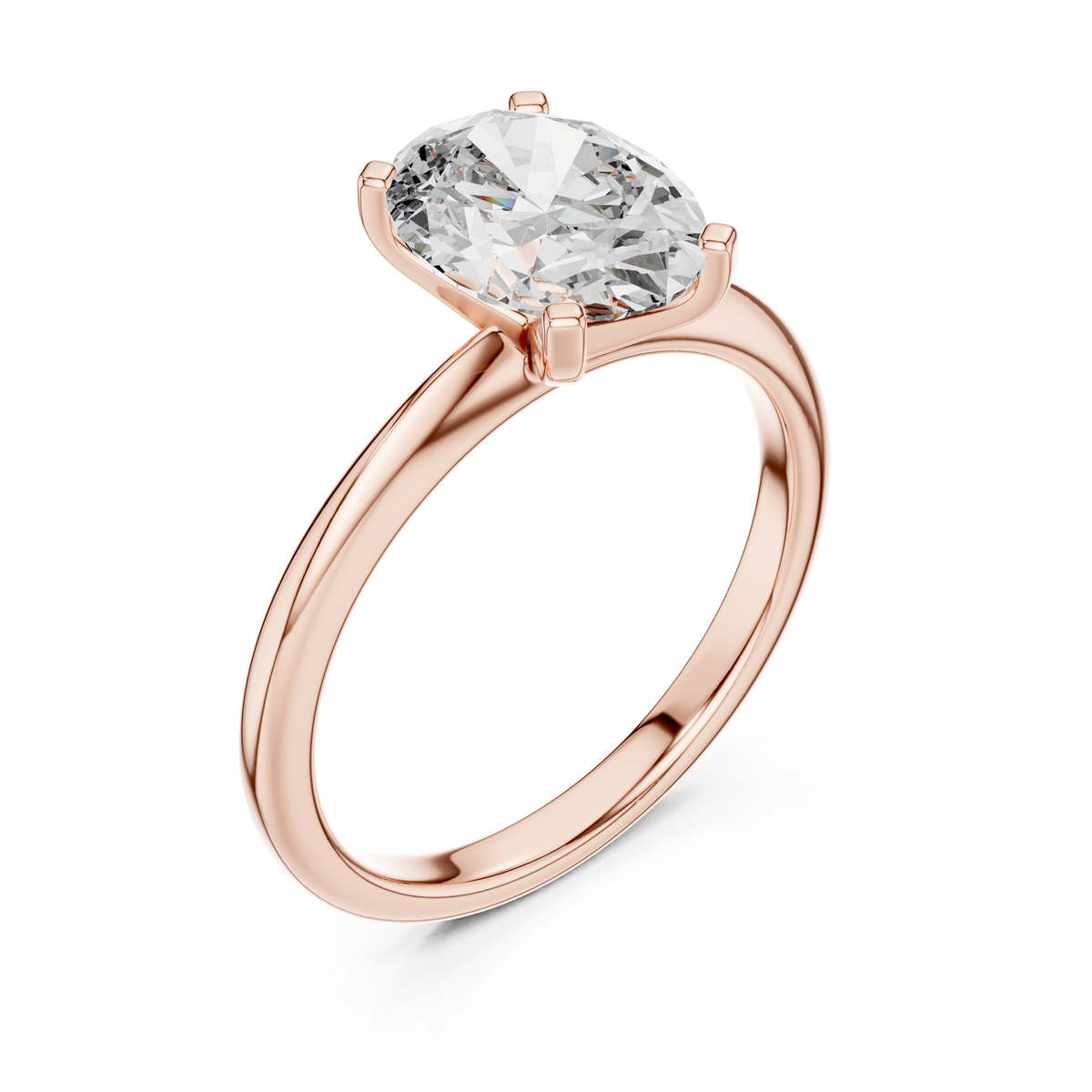 2 CT Oval Cut Solitaire Ring