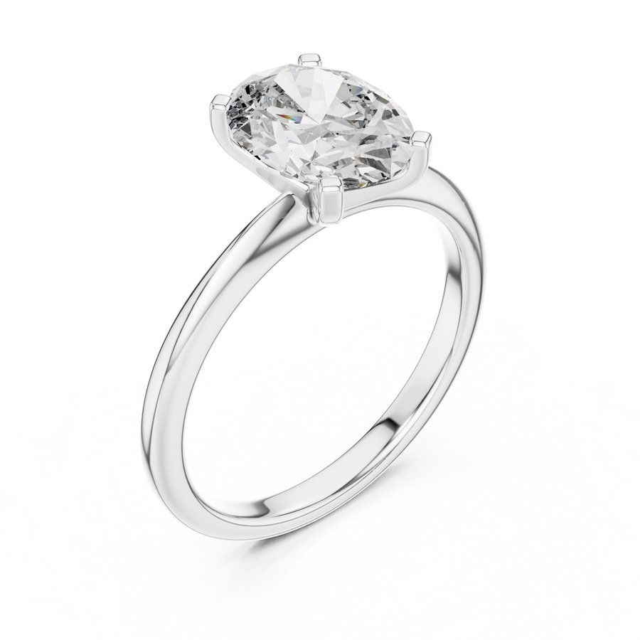 2 CT Oval Cut Solitaire Ring