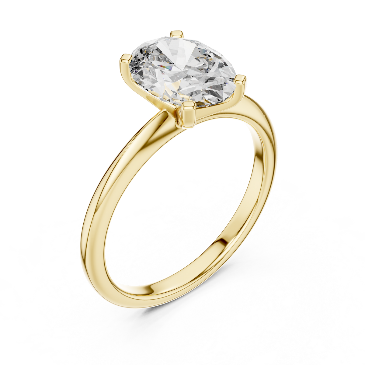 2 CT Oval Cut Solitaire Ring