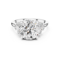 3.5 CT Round Diamond Ring with Marquise Accents