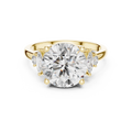 3.5 CT Round Diamond Ring with Marquise Accents