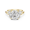 3 CT Round Diamond Ring with Marquise Accents
