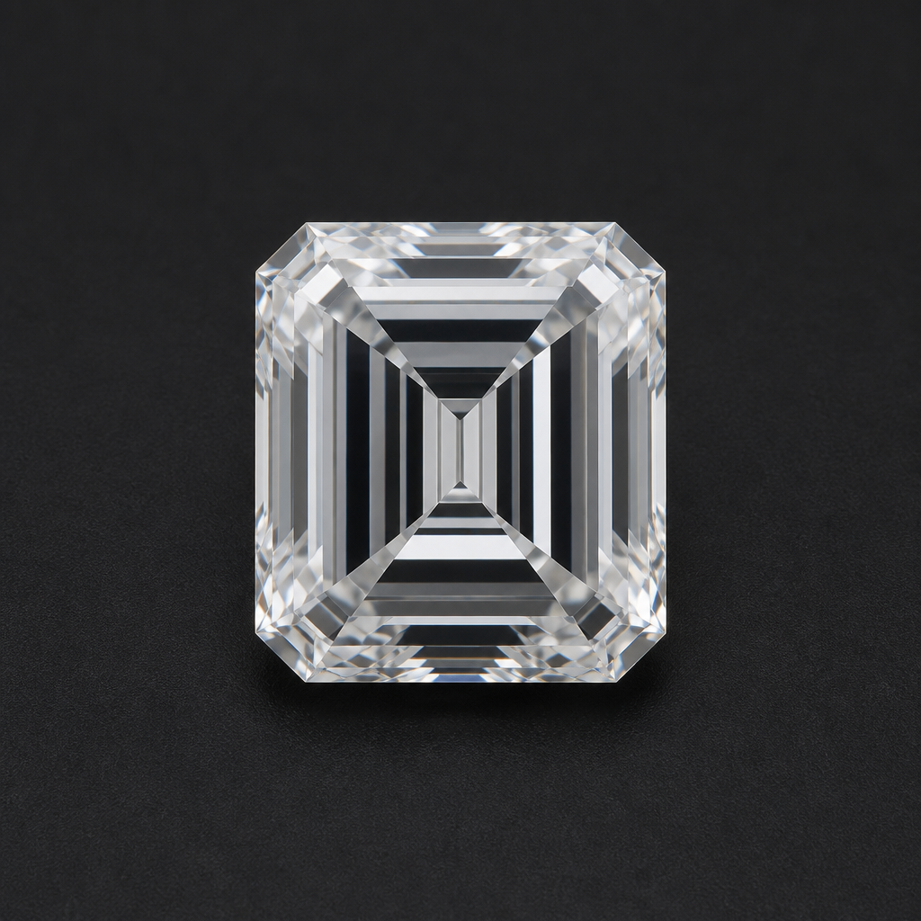 Loose emerald cut lab grown diamond