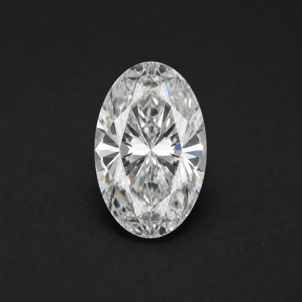 Loose oval natural diamond