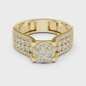 360 degree video of 1 CT round cluster lab grown diamond cocktail ring