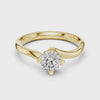 360 degree video of 0.5 CTW round twist solitaire lab grown diamond engagement ring