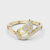 360 degree video of 0.15 CT leaf swirl lab grown diamond ring