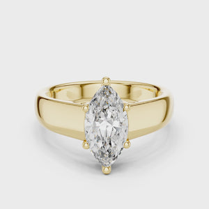 2 CT Marquise Cut Solitaire Ring