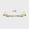 Video of yellow gold adjustable lab grown diamond tennis bolo bracelet