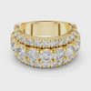 360 degree video of 4.26 CTW round cut lab grown diamond anniversary band