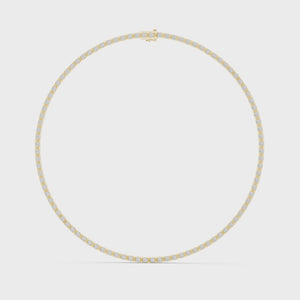 360 degree video of 14.02 CTW round lab grown diamond tennis necklace