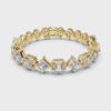 Video of yellow gold art deco kite set lab grown diamond bracelet
