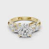 360 degree video of 2.5 CT round cut lab grown diamond engagement ring