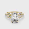 360 degree video of 2 CT oval cut lab grown diamond engagement ring