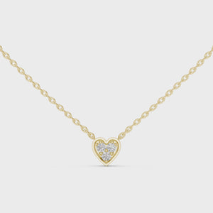 Video of 0.36 CT three stone lab grown diamond heart pendant necklace