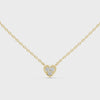 Video of 0.36 CT three stone lab grown diamond heart pendant necklace