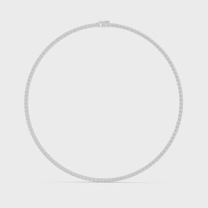 360 degree video of 37.20 CTW round lab grown diamond tennis necklace