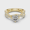 360 degree video of 1 CT round twist pave solitaire lab grown diamond engagement ring
