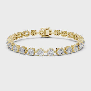 10.50 CT Round Cut Lab Grown Diamond Tennis Bracelet