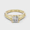 360 degree video of 1.04 CTW princess cut lab grown diamond engagement ring