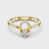 360 degree video of 0.15 CT round open oval lab grown diamond ring