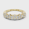 360 degree video of 0.9 CTW round cluster lab grown diamond anniversary band