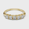 360 degree video of 0.65 CTW princess cut five stone lab grown diamond anniversary ring