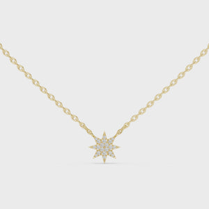 Video of 0.17 CT pave lab grown diamond north star pendant necklace