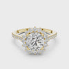 360 degree video of 1.5 CT round cut lab grown diamond engagement ring
