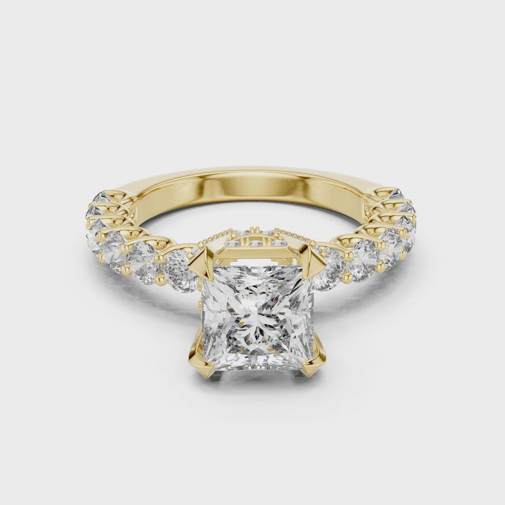 Classic Princess Cut Diamond Engagement Ring