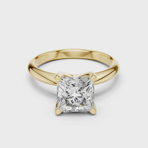 2 CT Princess Cut Classic Solitaire Lab Grown Diamond Engagement Ring