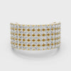 360 degree video of 2.13 CT round five-row pave lab grown diamond anniversary band