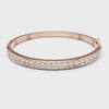 Video of the 3.46 CTW round lab grown diamond channel-set bangle bracelet rotating to show the continuous diamond line