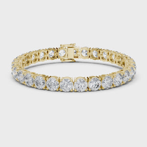 24.65 CT Round Cut Lab Grown Diamond Tennis Bracelet