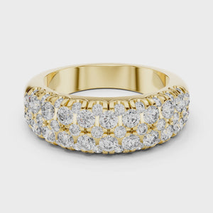 360 degree video of 1.92 CT round two-row lab grown diamond anniversary band