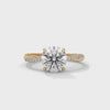 2 Carat Round Cut Lab Grown Diamond Engagement Ring – 360° Video, Twisted Pavé Solitaire | Luzora Jewels