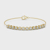 Video of yellow gold round diamond chain bracelet