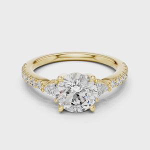 360 degree video of 1.78 CTW round cut lab grown diamond engagement ring
