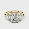 360 degree video of 3.00 CTW emerald cut lab grown diamond engagement ring