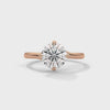 2 Carat Round Cut Lab Grown Diamond Engagement Ring – 360° Video, Twisted Band Solitaire | Luzora Jewels