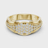 360 degree video of 0.5 CTW round pave crossover lab grown diamond wedding band