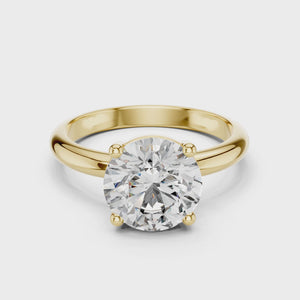 2.5 CT Round Cut Solitaire Lab Grown Diamond Engagement Ring