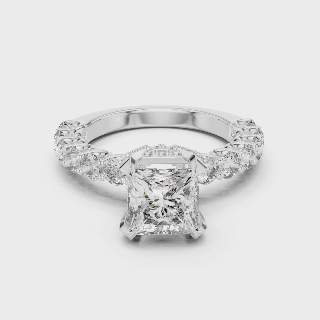 Classic Princess Cut Diamond Engagement Ring