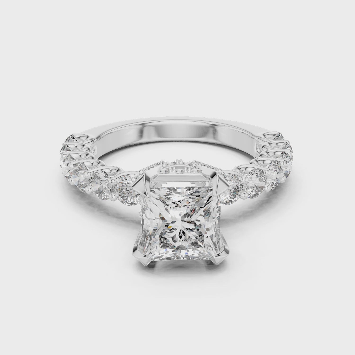 Classic Princess Cut Diamond Engagement Ring