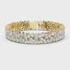 Video of yellow gold marquise and pear diamond cluster bracelet