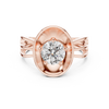 1 CT round solitaire lab-grown diamond engagement ring with a split-shank band